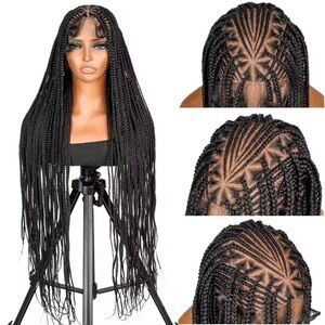 Elegant Black Braided Wig